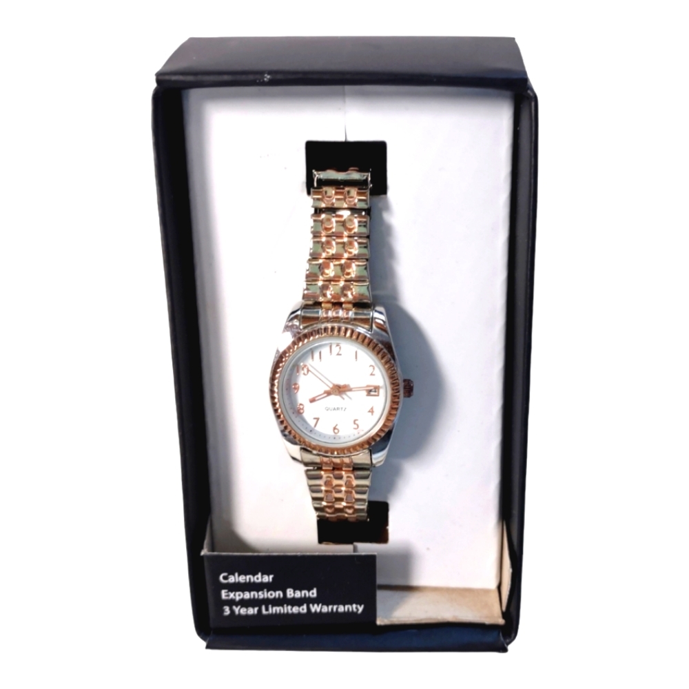 Quartz Gold and Silver Tone Watch Accessory Jewelry